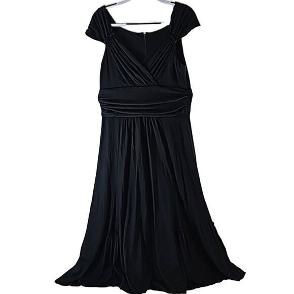 Peruvian Connection Womens Sz M Fonteyn Black Whimsigoth Fairy Grunge Midi Dress - Picture 1 of 12